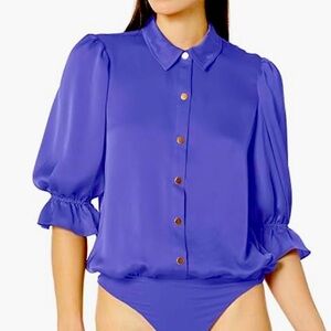 Ramy Brook Dina Button Down Bodysuit